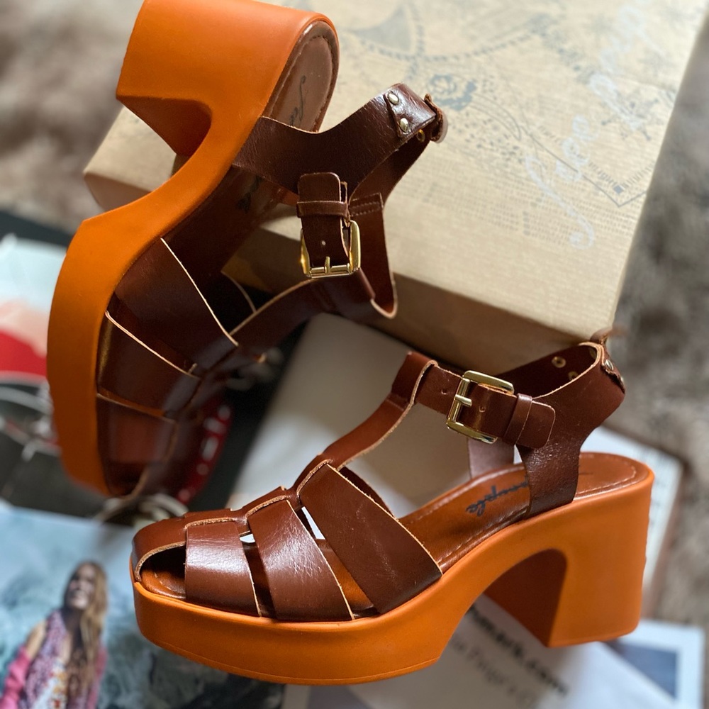 Free People Pacific Platform Fishermen Heels - Picture 5 of 16